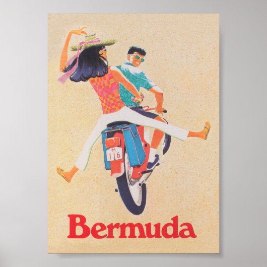Bermuda Retro Vintage Travel Poster (Vorne)