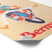 Bermuda Retro Vintage Travel Poster (Ecke)