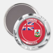 Bermuda Round Emblem Magnet (Vorderseite/Rückseite)