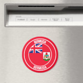 Bermuda Round Emblem Magnet (In Situ (Geschirrspüler))