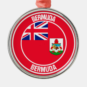 Bermuda Round Emblem Ornament Aus Metall