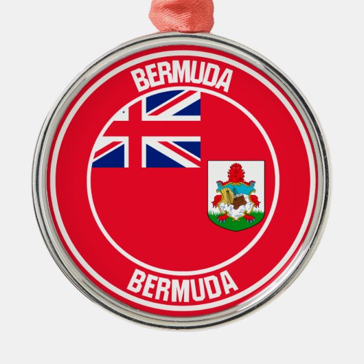 Bermuda Round Emblem Ornament Aus Metall (Vorne)