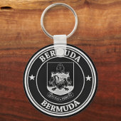 Bermuda Round Emblem Schlüsselanhänger (Vorderseite)