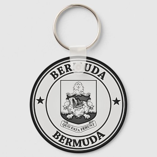 Bermuda Round Emblem Schlüsselanhänger (Vorderseite)