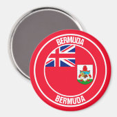 Bermuda-Rundes Emblem Magnet (Vorderseite/Rückseite)