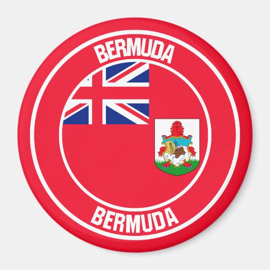 Bermuda-Rundes Emblem Magnet (Vorne)