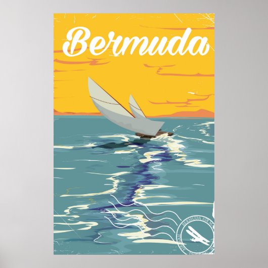 Bermuda Sailing Vintage Reiseplakat Poster (Vorne)