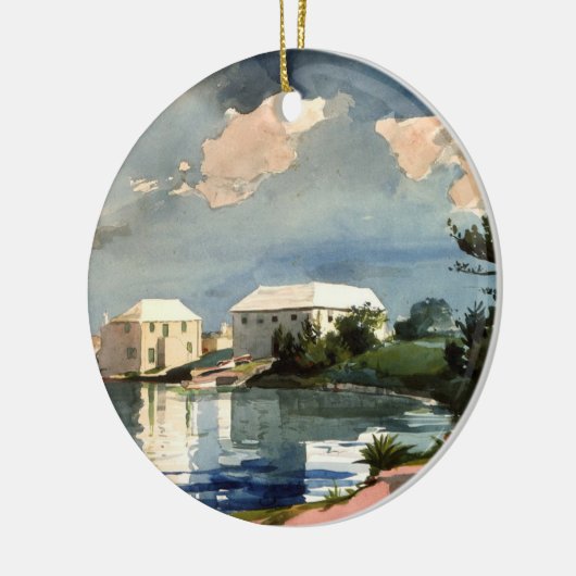 Bermuda, Salt Kettle Kunstwerk, Keramik Ornament (Links)