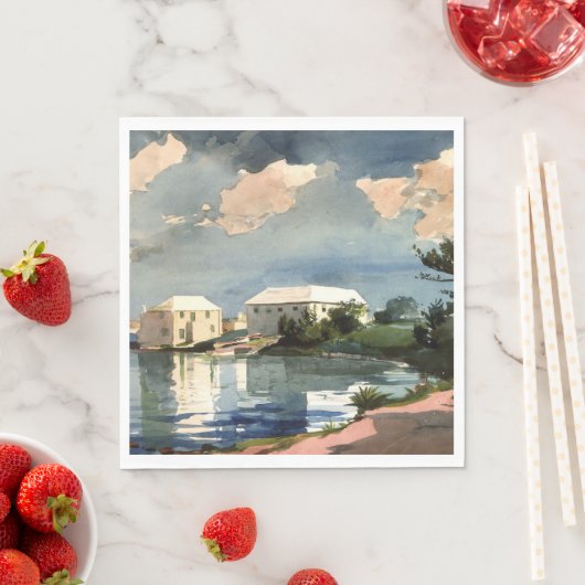 Bermuda, Salt Kettle Kunstwerk Serviette (Beispiel)