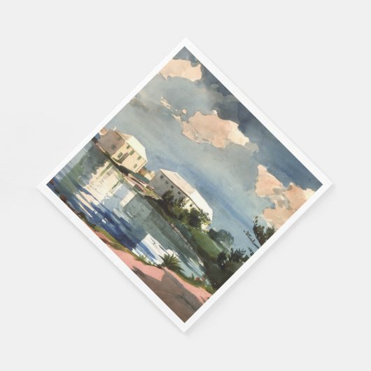 Bermuda, Salt Kettle Kunstwerk Serviette (Ecke)