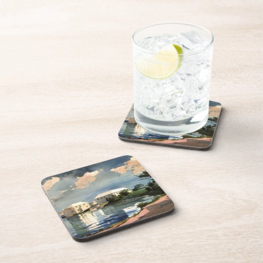 Bermuda, Salt Kettle Kunstwerk Untersetzer (Rechte Seite)