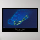 Bermuda Satellite Poster Karte (Vorne)