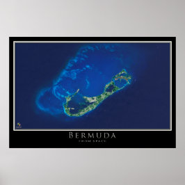 Bermuda Satellite Poster Karte