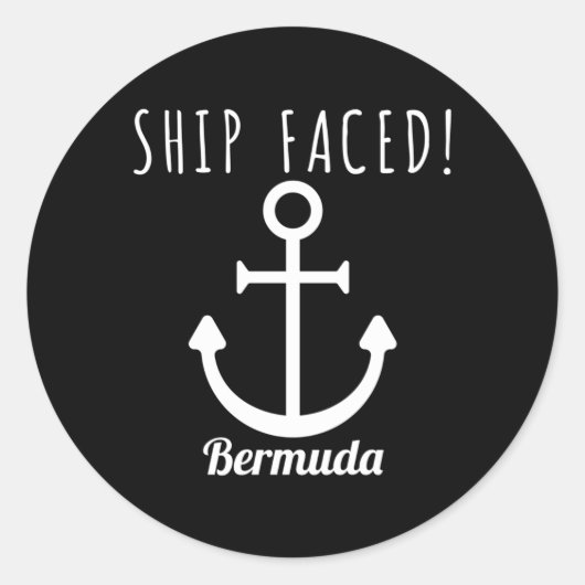Bermuda Schiff gegenüber oder Runder Aufkleber (Vorderseite)