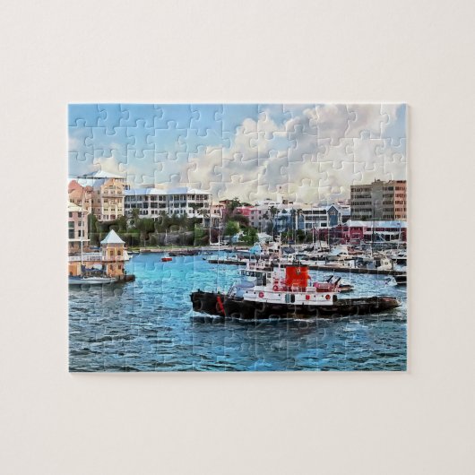 Bermuda - Schlepper, der in Hamilton-Hafen Puzzle (Horizontal)