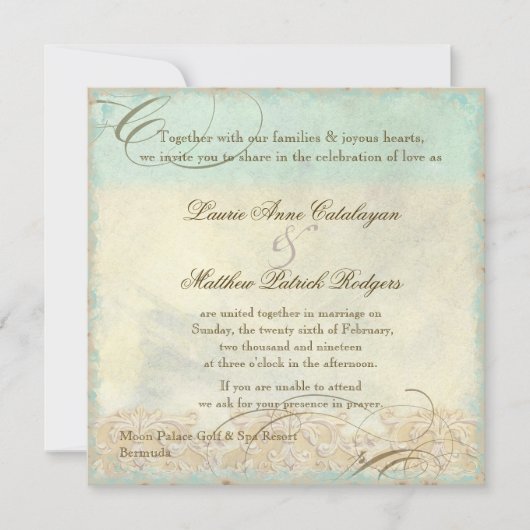 Bermuda Sea Turtle Moderner Küstenstrand Einladung (Vorderseite)