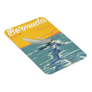Bermuda Segeln Vintage-Reiseposter Magnet
