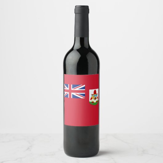 Bermuda-Set für Lebensmittel und Getränke Weinetikett (Vorderseite)