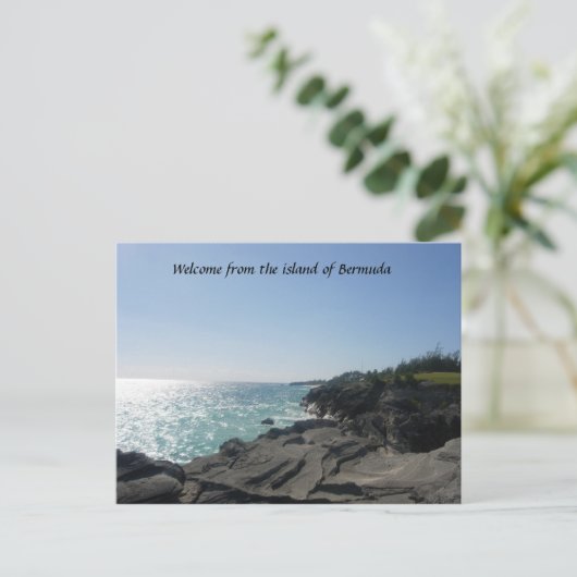 Bermuda Shoreline Postkarte (Stehend Vorderseite)