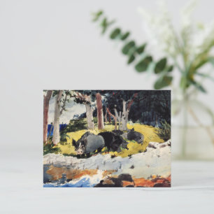 Bermuda-Siedler, ein Gemälde von Winslow Homer, Postkarte