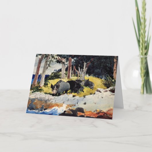 Bermuda Siedlers, ein Gemälde von Winslow Homer, Karte (Vorderseite)