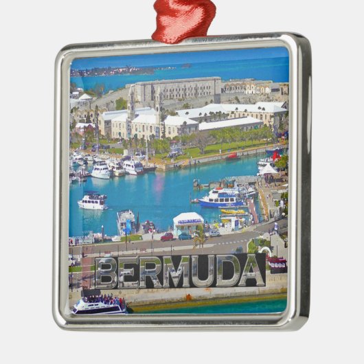 Bermuda Silbernes Ornament (Links)