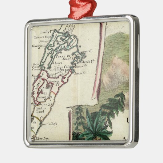 Bermuda Silbernes Ornament (Links)