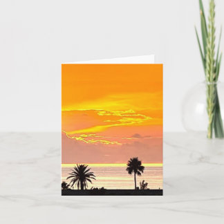 Bermuda-Sonnenuntergangs-Grußkarte