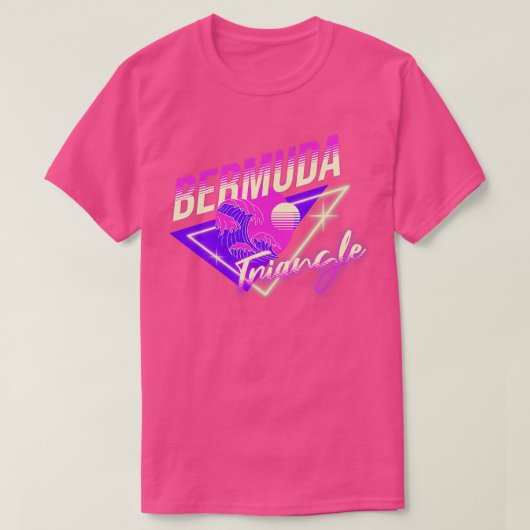 Bermuda Triangle 80er Retro-Neon T-Shirt (Design vorne)