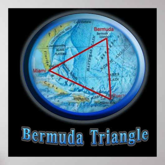 Bermuda Triangle Art Poster (Vorne)