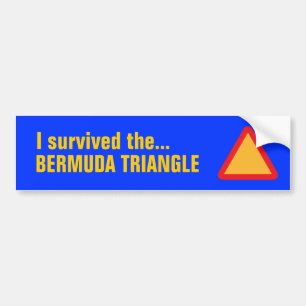 BERMUDA TRIANGLE Autoaufkleber (blau)