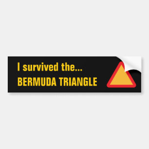 BERMUDA TRIANGLE Autoaufkleber (schwarz)
