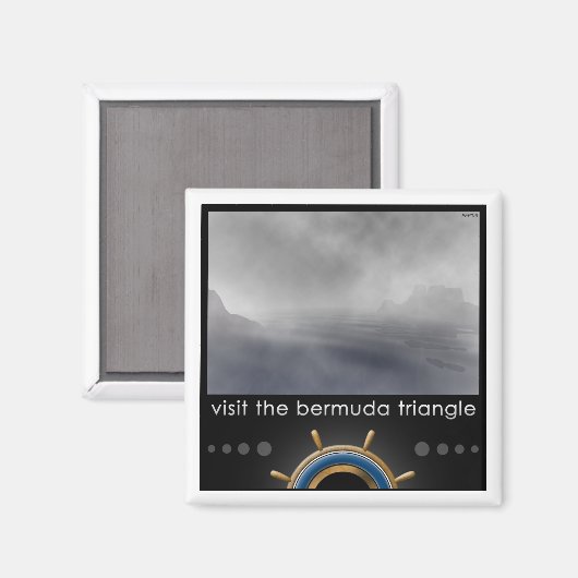 Bermuda Triangle Magnet (Vorderseite/Rückseite)