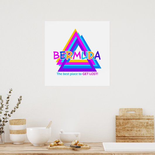 BERMUDA TRIANGLE-Plakat Poster (Küche)