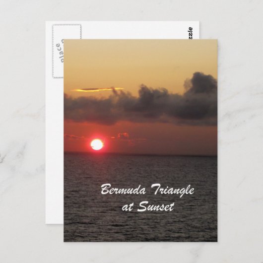 Bermuda Triangle Postkarte (Vorne/Hinten)