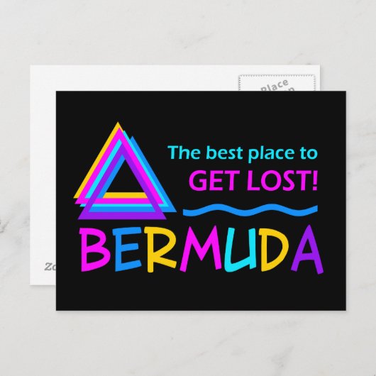 BERMUDA TRIANGLE Postkarte - anpassen (Vorne/Hinten)