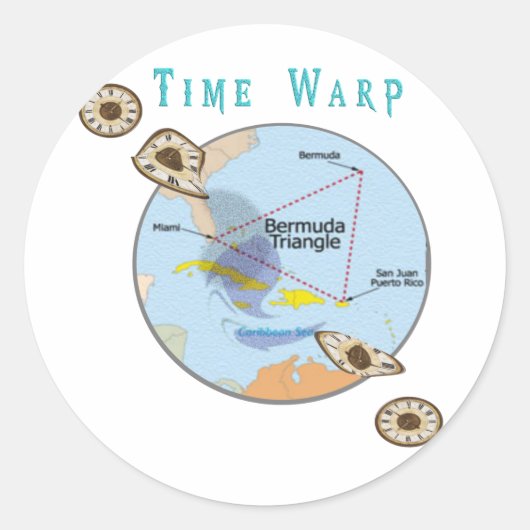 Bermuda Triangle Runder Aufkleber (Vorderseite)