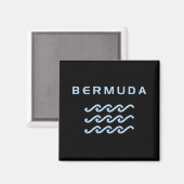 Bermuda Triple Ocean Waves Dark Color Magnet (Vorderseite/Rückseite)