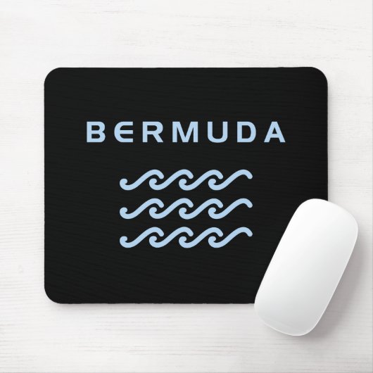 Bermuda Triple Ocean Waves Dark Color Mousepad (Mit Mouse)