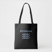 Bermuda Triple Ocean Waves Dark Color Tasche (Vorderseite)