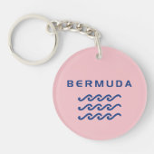 Bermuda Triple Ocean Waves Light Color Schlüsselanhänger (Vorderseite)