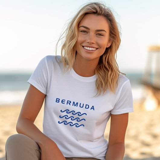 Bermuda Triple Ocean Waves Light Color T-Shirt