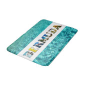 Bermuda Tropical Beach Blue Ocean Travel Foto Badematte (Schrägansicht)