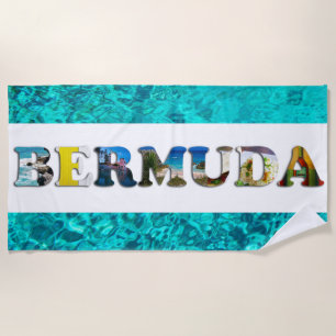 Bermuda Tropical Beach Blue Ocean Travel Foto Strandtuch