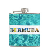 Bermuda Tropical Beach Blue Ocean Travel Fotos Flachmann (Vorderseite)