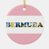 Bermuda Tropical Beach Travel Foto Weihnachten Keramik Ornament (Vorne)