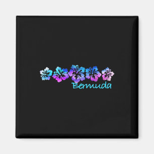 Bermuda Tropical Blume T-Shirt Urlaub Strand Magnet