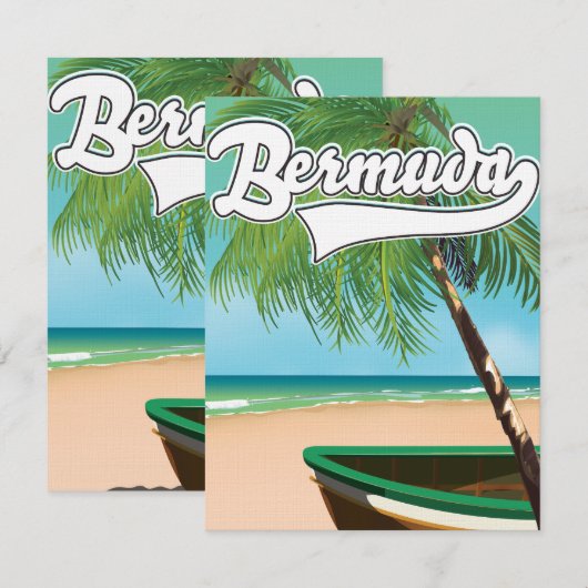 Bermuda Tropical Island Reiseplakat (Vorne/Hinten)