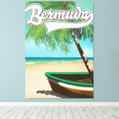 Bermuda Tropical Island Reiseplakat Leinwanddruck (Insitu (Holzboden))