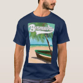 Bermuda Tropical Island Reiseplakat T-Shirt (Vorderseite)